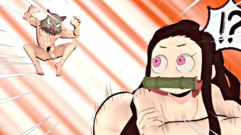 Nezuko getting fucked in the ass at demon slayer hotsprings! (4K)